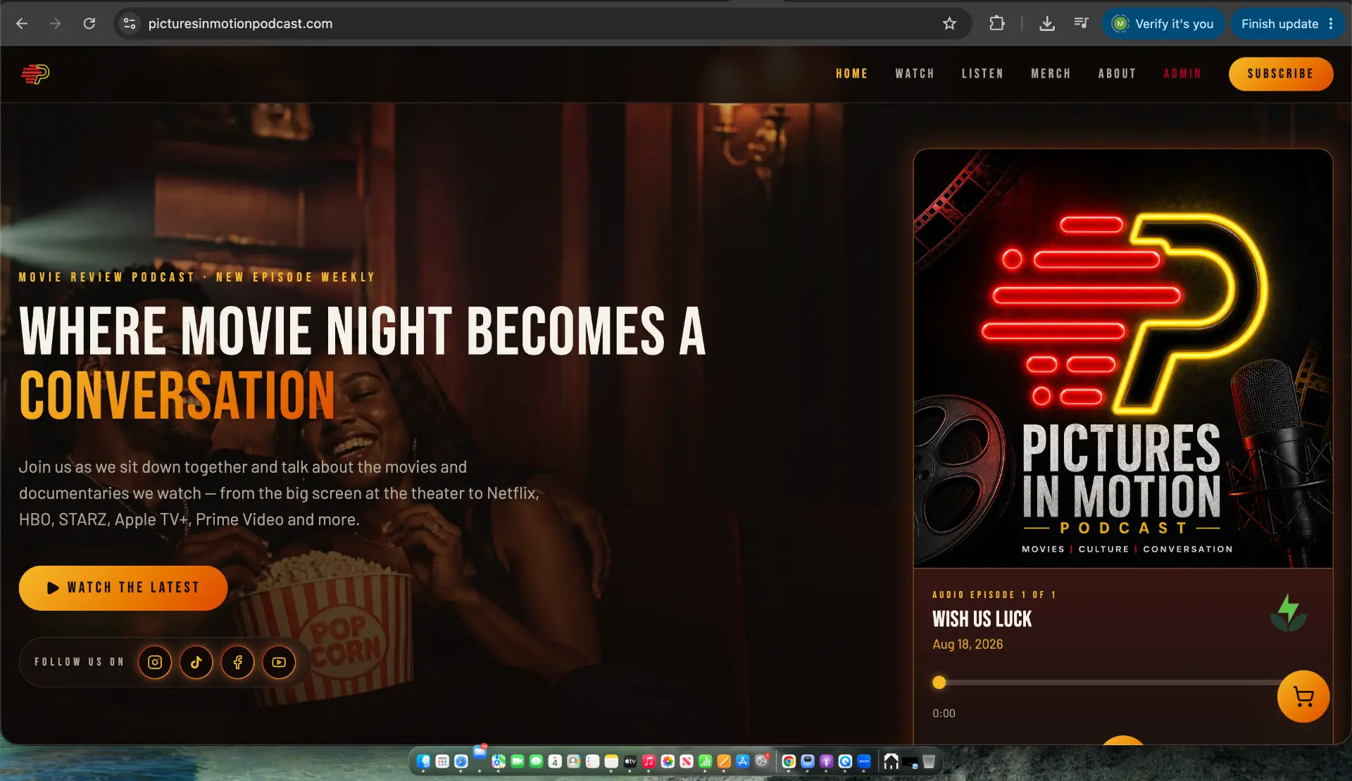Pictures In Motion Podcast website thumbnail